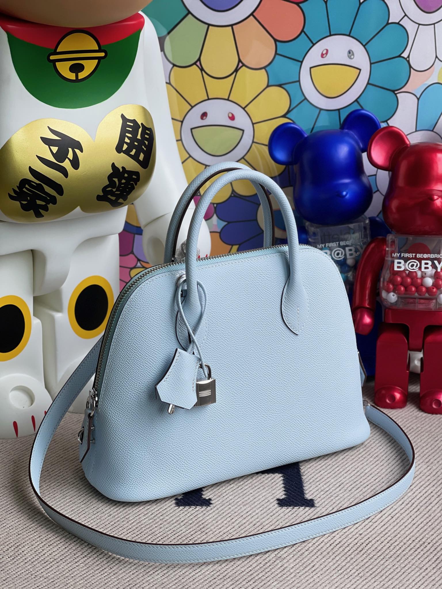 에르메스 볼리드25 포그블루 은장 앱송